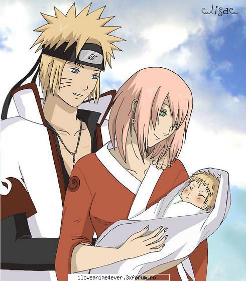 O noua viata incepe azi ( SasuSaku) - Parintii Sakurei cu Naruto in brate - Completed.