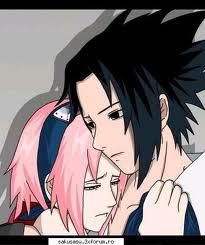 Trecutul si un nou inceput - imagine cu Sakura plangand in bratele lui Sasuke - Fan Fic.