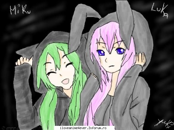 desenele mele de pe desenatori.ro >.< - 20.Miku Hatsune & Luka Megurine - Fan Art